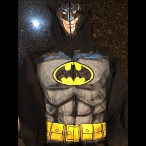 Boys batman zip up hoodie - w face mask hood